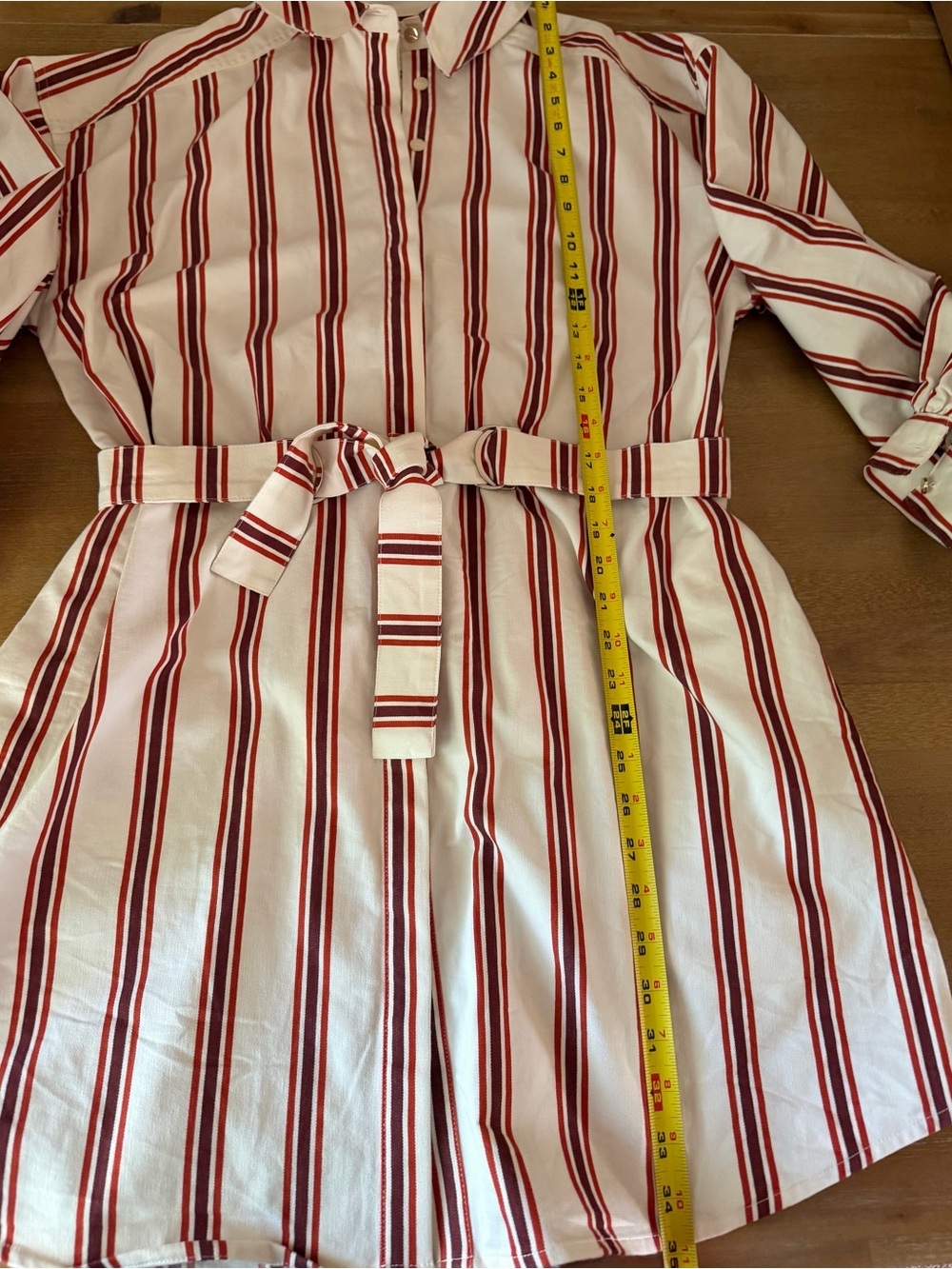 Ted Baker Womens Kaate Midi Shirtdress With Waist Tie Nude 3-Size 8 - Picture 6 of 11